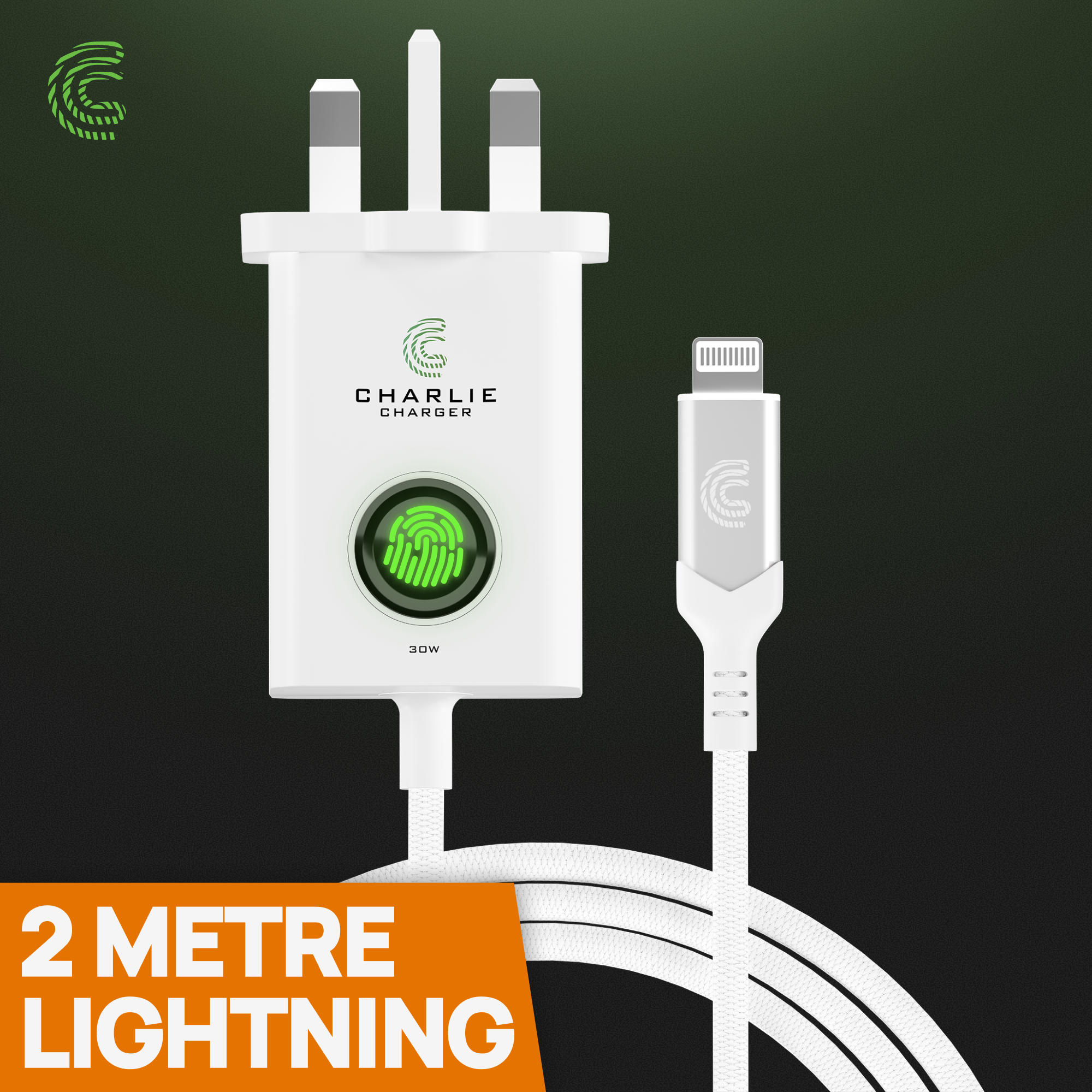 Charlie Charger Fingerprint 30W Fast Charger