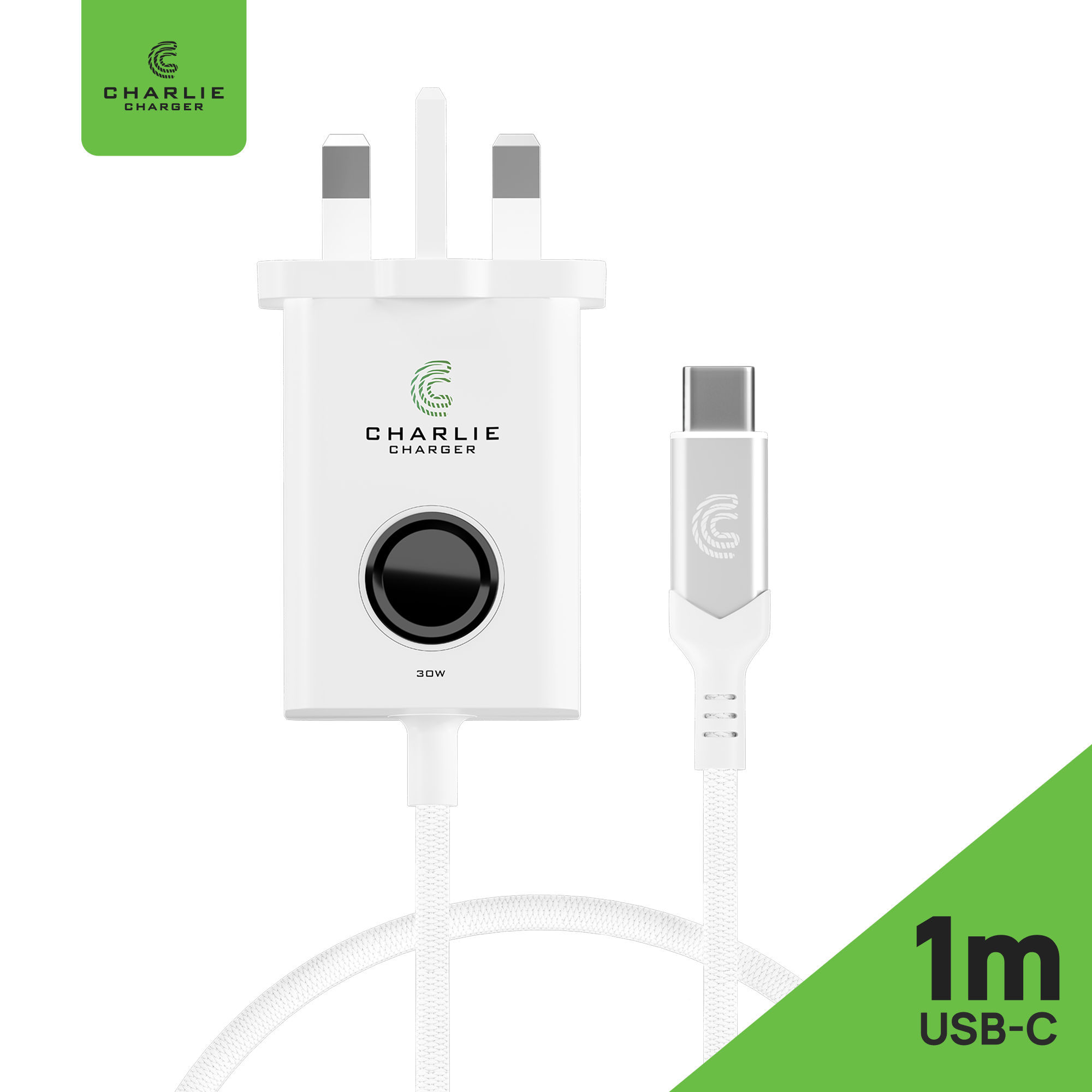 Charlie Charger Fingerprint 30W Fast Charger